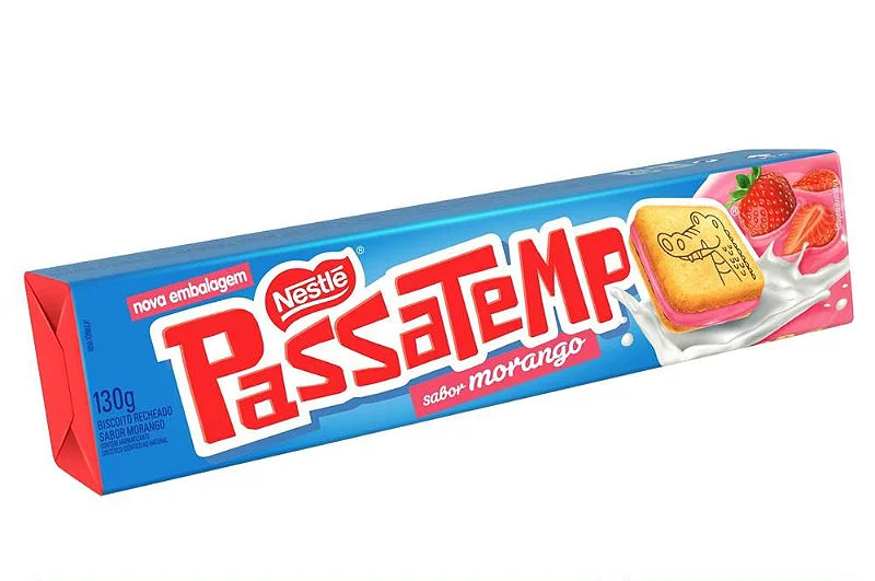 PASSATEMPO RECHEADA MORANGO 70/130G