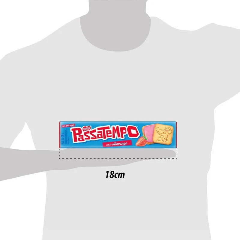 PASSATEMPO RECHEADA MORANGO 70/130G