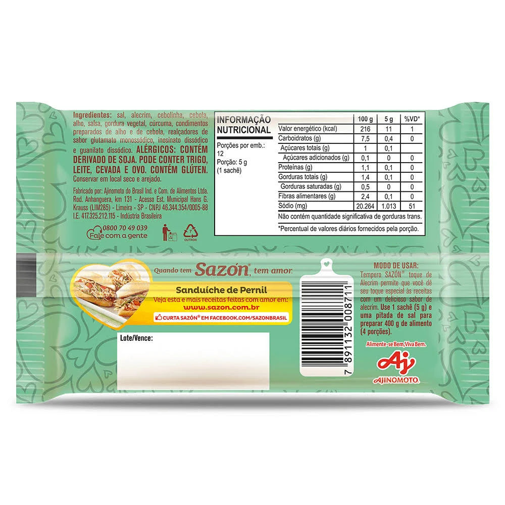 SAZON BRAZIL TOQUE ALECRIM 48/60G